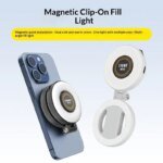 W50 Mobile Phone Tablet Magnetic Fill Light, Portable Handheld Lighting for Horizontal and Vertical Shooting, Adjustable St - Image 2