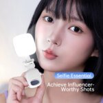Portable Mini Selfie Fill Light LED Rechargeable Modes Adjustable Brightness Universal Clip for Phone Laptop Tablet Video Makeup
