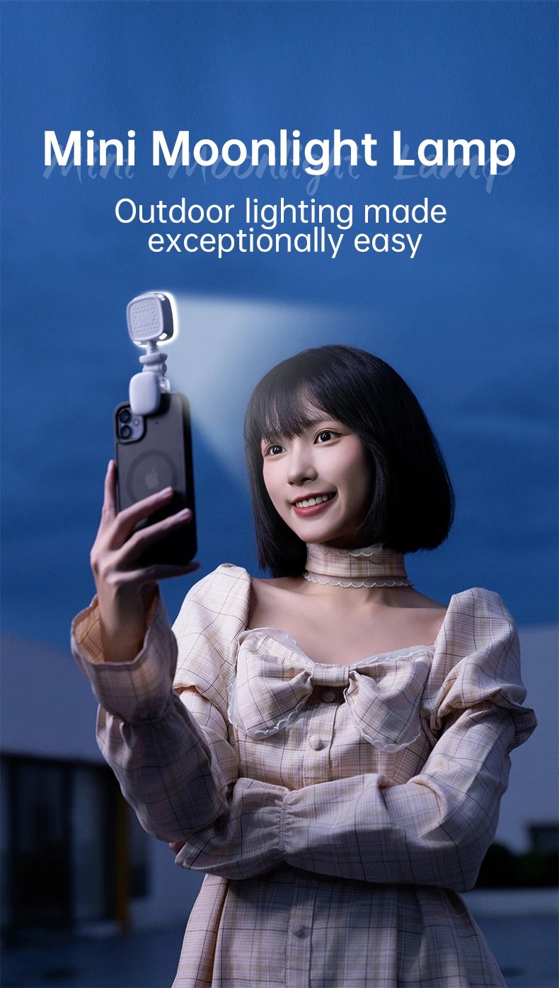 Portable Mini Selfie Fill Light LED Rechargeable Modes Adjustable Brightness Universal Clip for Phone Laptop Tablet Video Makeup