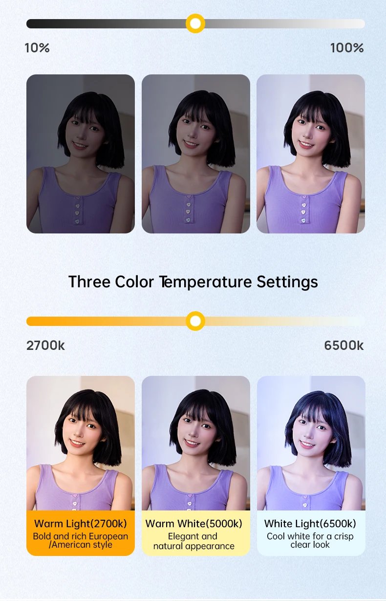 Portable Mini Selfie Fill Light LED Rechargeable Modes Adjustable Brightness Universal Clip for Phone Laptop Tablet Video Makeup