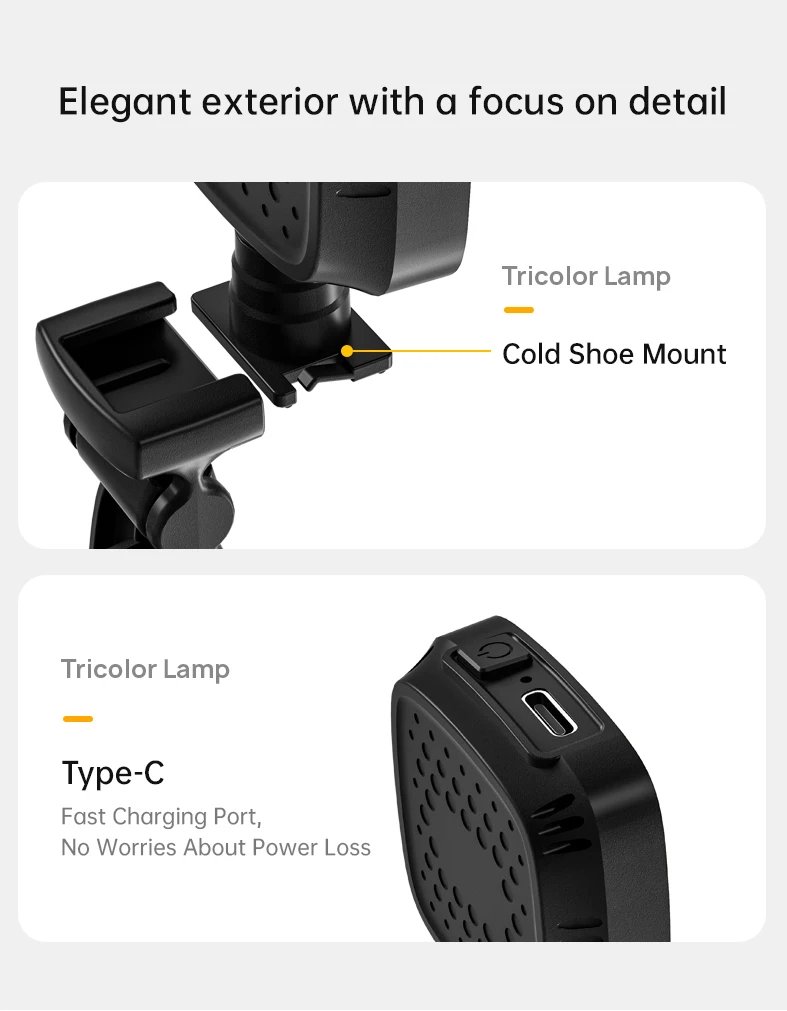 Portable Mini Selfie Fill Light LED Rechargeable Modes Adjustable Brightness Universal Clip for Phone Laptop Tablet Video Makeup