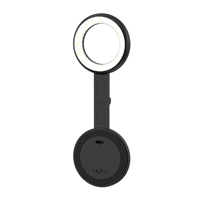 Magsafe Magnetic Selfie Ring Light, LED Fill Light, 180° Adjustable Angle, Compatible with iPhone and Android Phone Holder