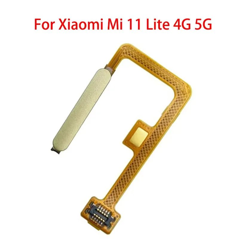 Original Fingerprint Sensor Flex Cable Home Return Key Menu Power On Off Button Flex Ribbon For Xiaomi Mi 11 Lite
