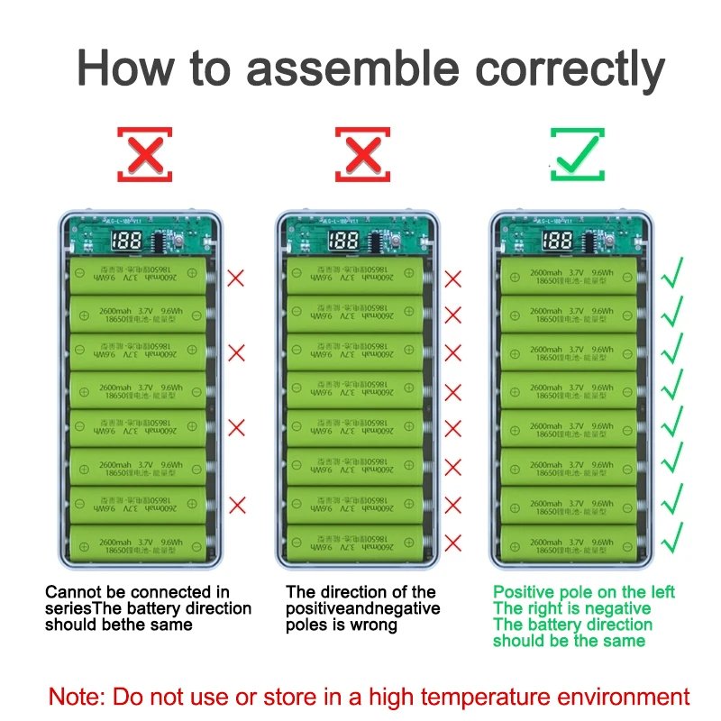 QC3.0 PD 20W Flash Charging Detachable Power Bank Case 12/16 18650 Batteries Type C with Wireless 15W Charge Storage Box