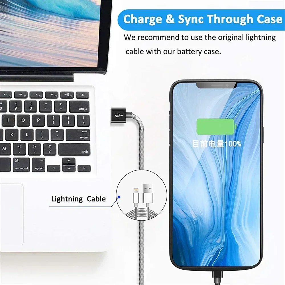 10000mAh Battery Cases for IPhone 16 Pro 15 Pro Max 14 Plus 13 12 Mini 11 X XR XS 6 6S 7 8 Plus SE 2020  Charger Bank Power Case