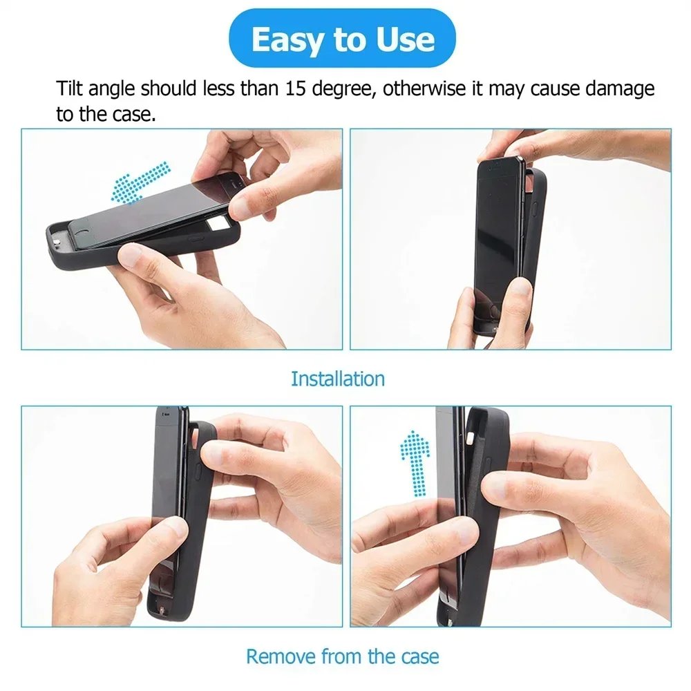 10000mAh Battery Cases for IPhone 16 Pro 15 Pro Max 14 Plus 13 12 Mini 11 X XR XS 6 6S 7 8 Plus SE 2020  Charger Bank Power Case