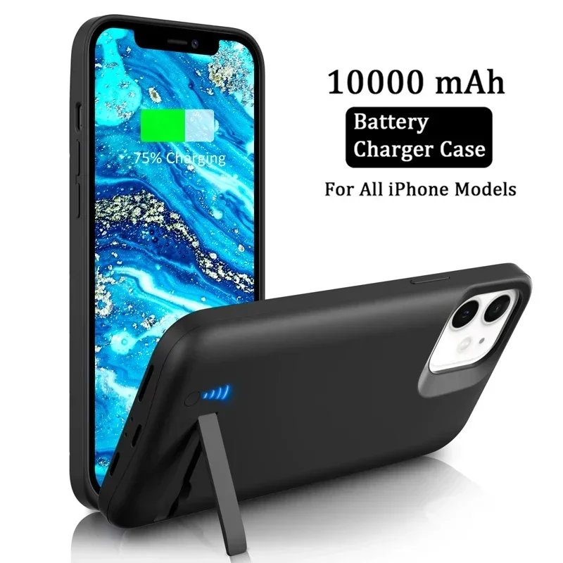 10000mAh Battery Cases for IPhone 16 Pro 15 Pro Max 14 Plus 13 12 Mini 11 X XR XS 6 6S 7 8 Plus SE 2020  Charger Bank Power Case