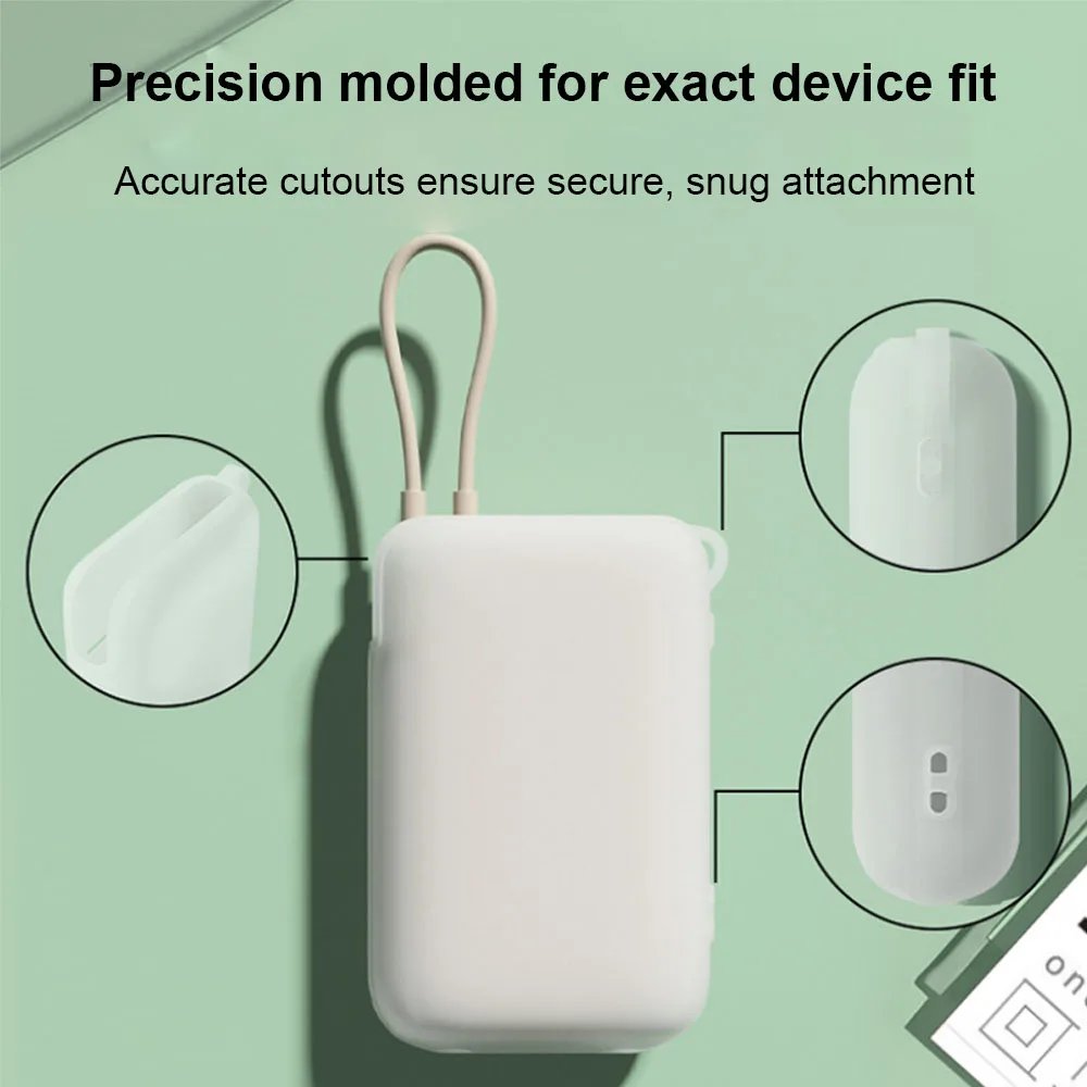 Shockproof Silicone Case for Xiaomi Built-in Cable Power Bank 10000mAh P15ZM Dustproof Protective Power Bank Case