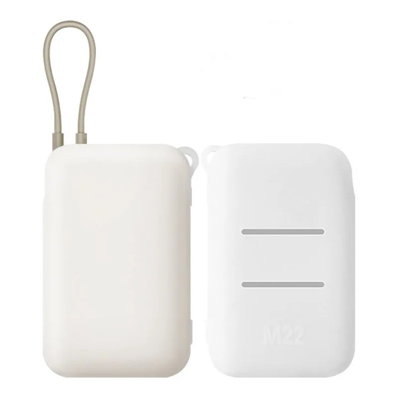 Shockproof Silicone Case for Xiaomi Built-in Cable Power Bank 10000mAh P15ZM Dustproof Protective Power Bank Case
