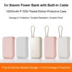 Shockproof Silicone Case for Xiaomi Built-in Cable Power Bank 10000mAh P15ZM Dustproof Protective Power Bank Case - Image 5