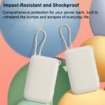 Shockproof Silicone Case for Xiaomi Built-in Cable Power Bank 10000mAh P15ZM Dustproof Protective Power Bank Case - Image 4