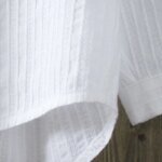 New Spring Summer Causal White Women Shirts V-neck Loose 100% Cotton Office Lady Elegant Double Pocket Blouse Shirts Tops - Image 4