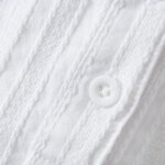 New Spring Summer Causal White Women Shirts V-neck Loose 100% Cotton Office Lady Elegant Double Pocket Blouse Shirts Tops - Image 3