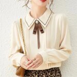 Women Spring Autumn Style Blouses Shirts Lady Casual Long Sleeve Peter Pan Collar Blusas Tops - Image 2