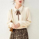 Women Spring Autumn Style Blouses Shirts Lady Casual Long Sleeve Peter Pan Collar Blusas Tops - Image 5