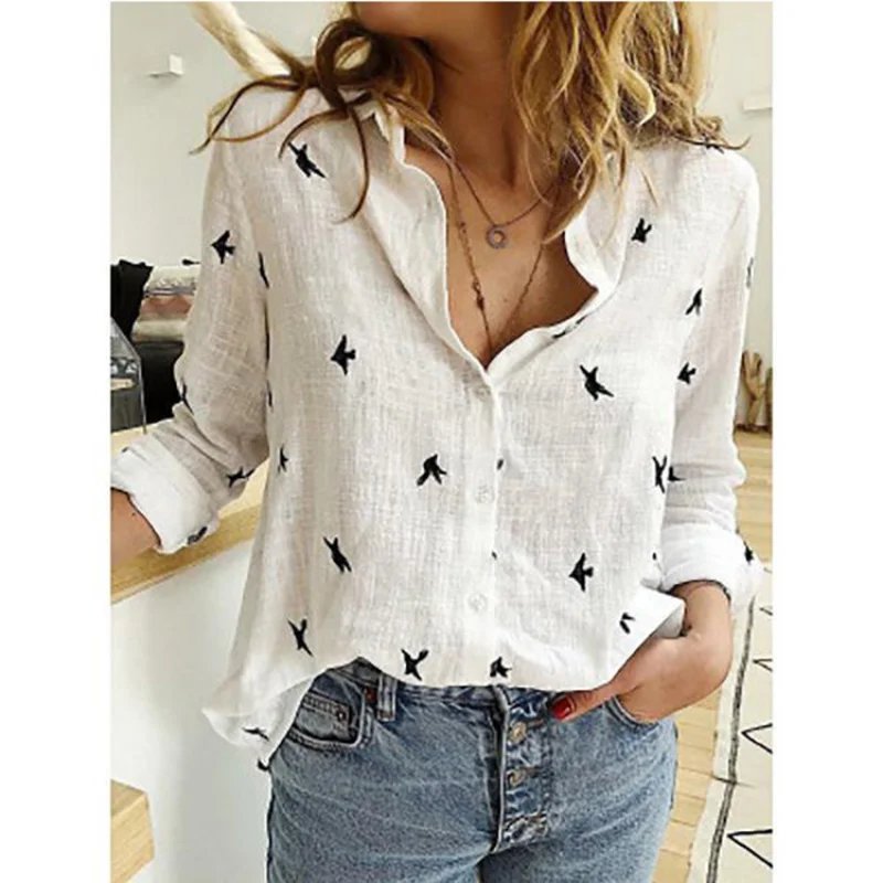 Vintage Cotton Linen Blouse Shirt Top Blusa Feminina Roupas Long Sleeve Female Casual Quality Spring Autumn Shirt Women Tops