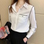Women Spring Autumn Style Blouses Shirts Lady Casual Long Sleeve Turn-down Collar Blusas Tops WY1036 - Image 4