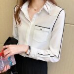 Women Spring Autumn Style Blouses Shirts Lady Casual Long Sleeve Turn-down Collar Blusas Tops WY1036 - Image 5