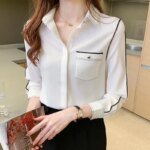 Women Spring Autumn Style Blouses Shirts Lady Casual Long Sleeve Turn-down Collar Blusas Tops WY1036 - Image 6