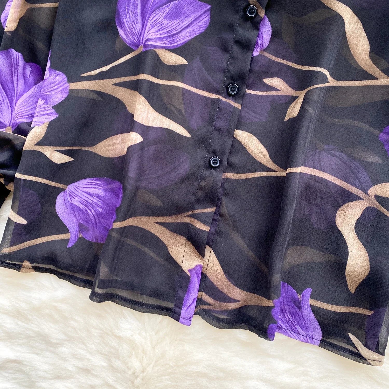Vintage Elegant Lantern Sleeve Blouse Fashion Polo-neck  Shirt  Casual Chic Top Fairy  Summer Women