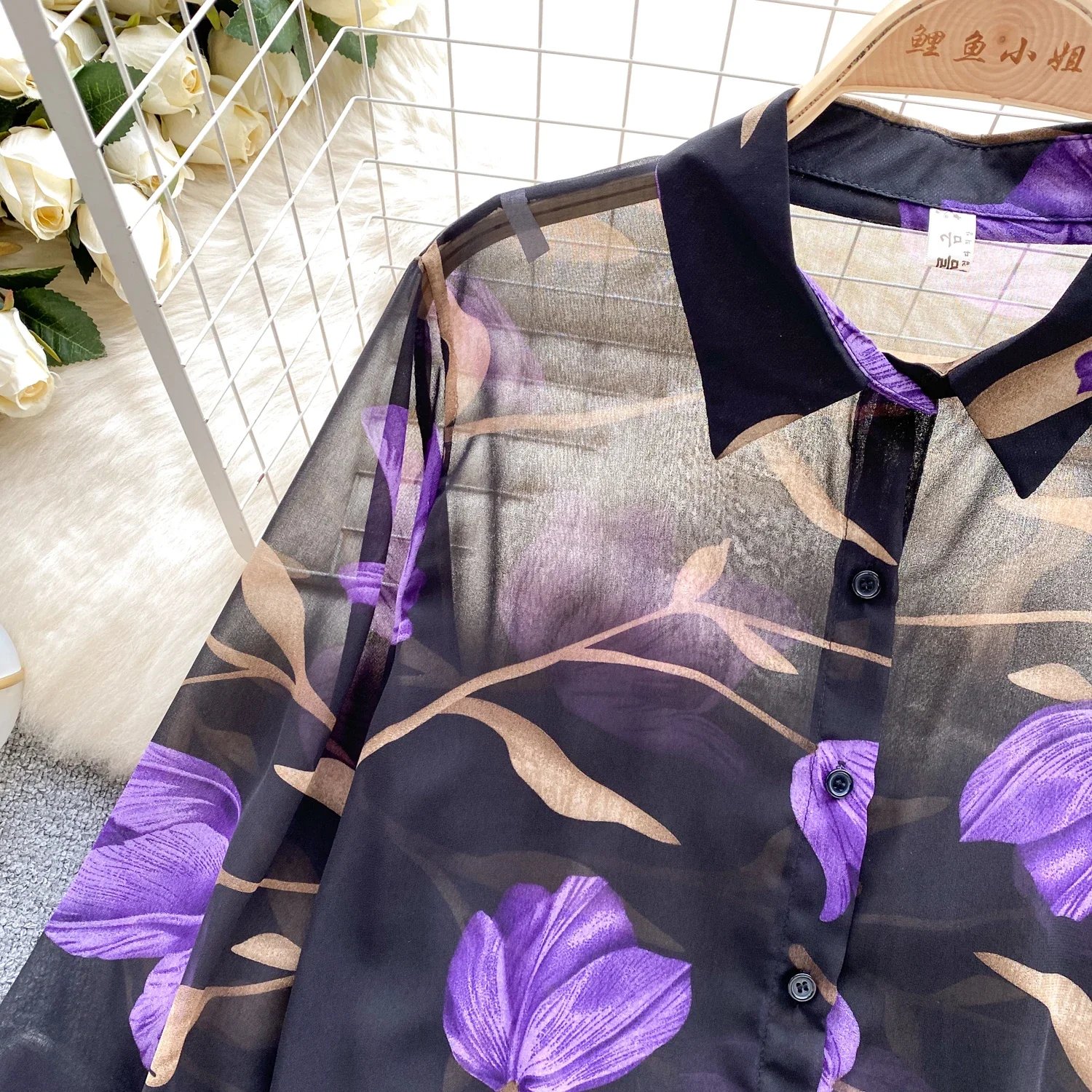Vintage Elegant Lantern Sleeve Blouse Fashion Polo-neck  Shirt  Casual Chic Top Fairy  Summer Women