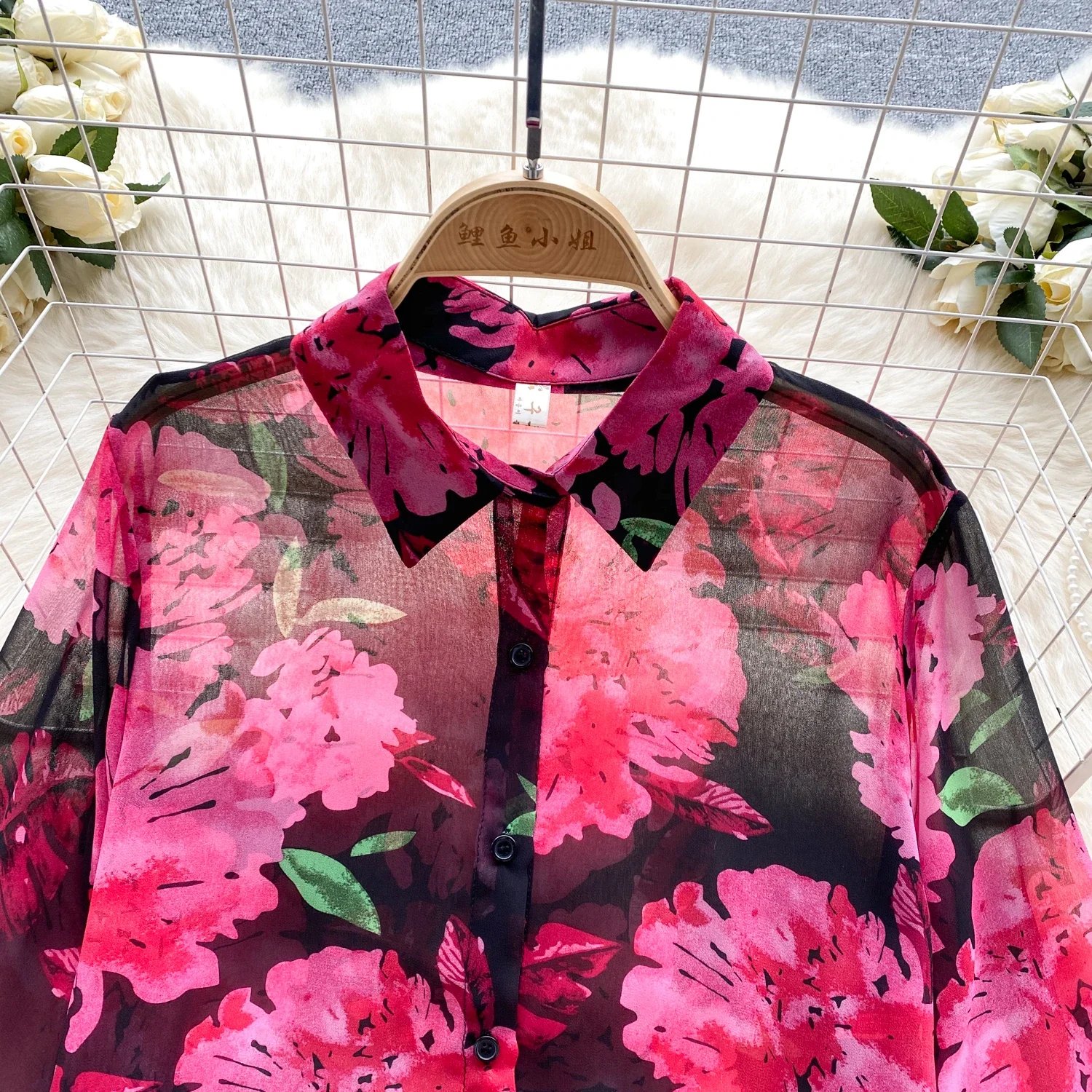 Vintage Elegant Lantern Sleeve Blouse Fashion Polo-neck  Shirt  Casual Chic Top Fairy  Summer Women