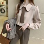 Long Sleeve Chiffon Blouse Shirt Blouse Women Blusas Mujer De Moda 2024 Turn Down Collar Office Blouse Tops Women Clothing E78 - Image 6