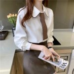 Long Sleeve Chiffon Blouse Shirt Blouse Women Blusas Mujer De Moda 2024 Turn Down Collar Office Blouse Tops Women Clothing E78 - Image 4