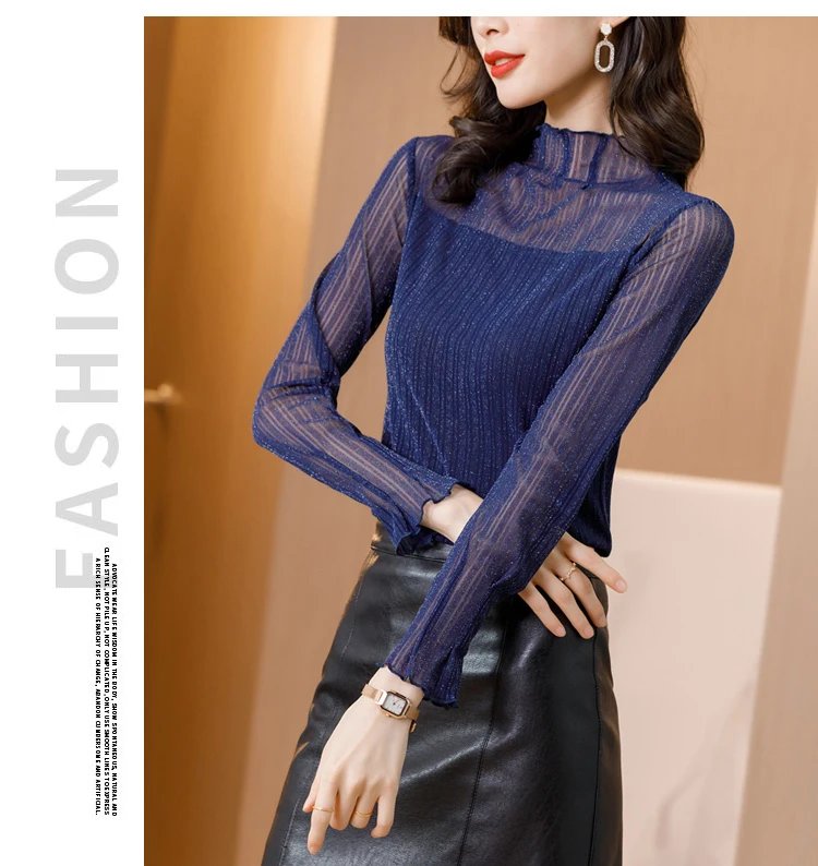 2026 Turtleneck Feminina Camisa Blouse Women Top Ladies Lace Blouses Shirt Ropa Mujer Vetement Femme Chemise Woman Clothes