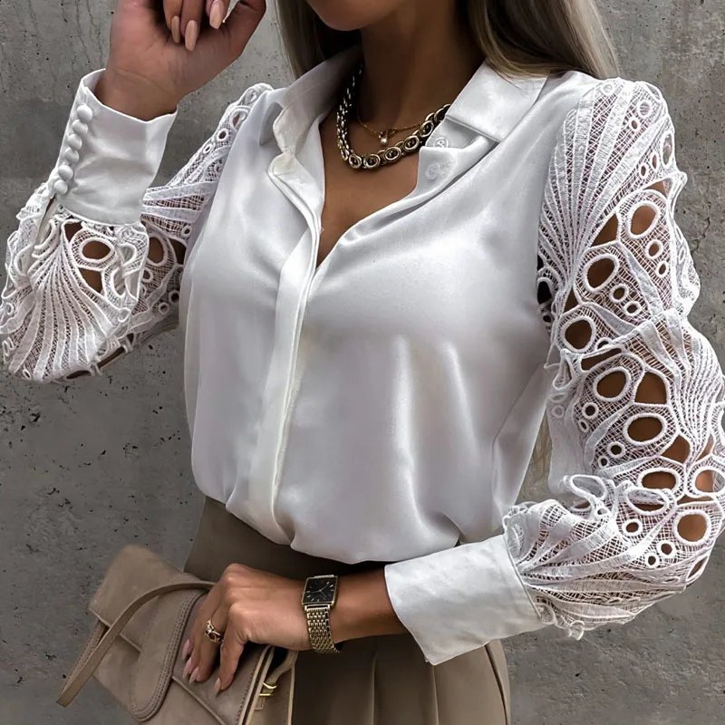 Fashion Cotton Linen V-Neck Women Blouse Shirt Autumn Summer Half Sleeve White OL Blouse V-neck Casual Women Tops Blusas D377
