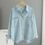 Slim Fit Women's Denim Shirt Casual Long Sleeve Spring Autumn Small Size Loose Style Versatile Casual Top Female Blouse - Image 3