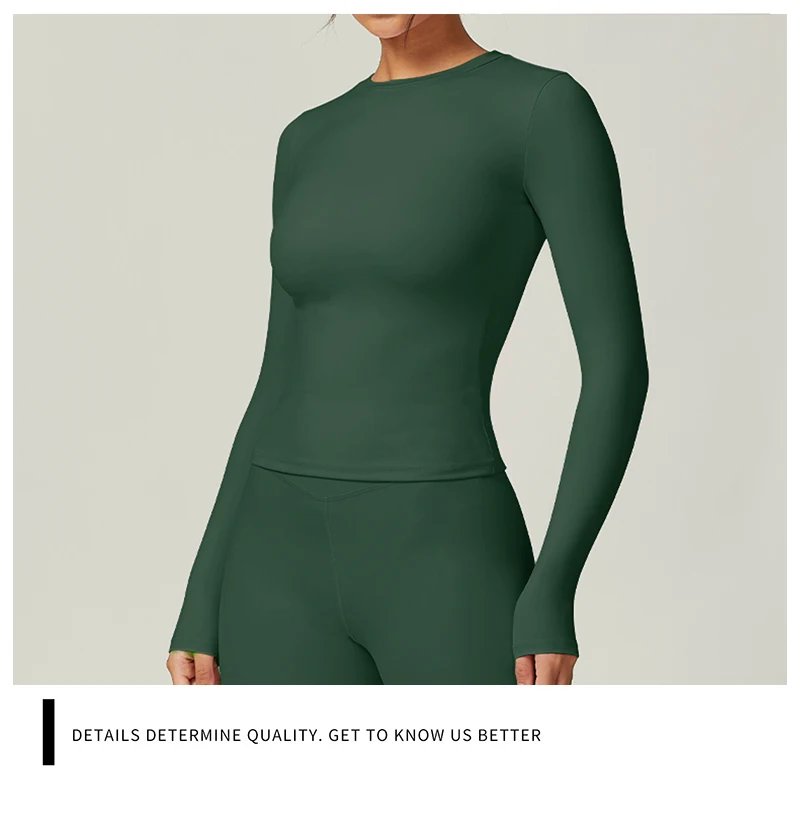 WAERBALL Sports Top Long-sleeve T-Shirt Women's Gym Clothes Workout Tee High Elastic Breathable Running Fitness Shirt