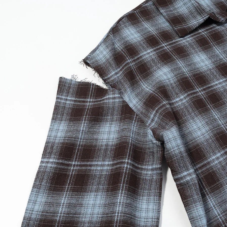 Fashion Checkered Pattern Shirt Women Elegant Lapel Long Sleeve Single Breasted Pocket Loose Tops 2026 New Chic Outerwear Shirt