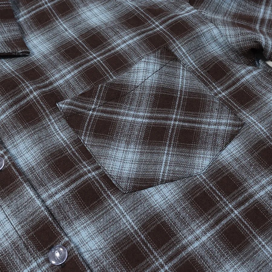 Fashion Checkered Pattern Shirt Women Elegant Lapel Long Sleeve Single Breasted Pocket Loose Tops 2026 New Chic Outerwear Shirt