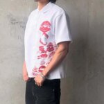 Polo Tees Harajuku Lip Printing Rock Shirt Gothic Hip Hop Button Collar Punk Casual T-shirts Y2K Summer Commute Short Sleeve Top - Image 4