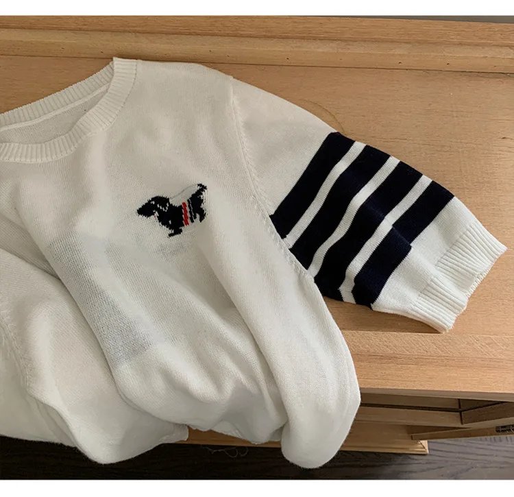 Sweet And Gentle round Neck Knitted Short Sleeve Pure Cotton Slim Fit T-Shirt Comfortable Casual Style for Daily Wear