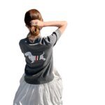 Sweet And Gentle round Neck Knitted Short Sleeve Pure Cotton Slim Fit T-Shirt Comfortable Casual Style for Daily Wear - Image 5