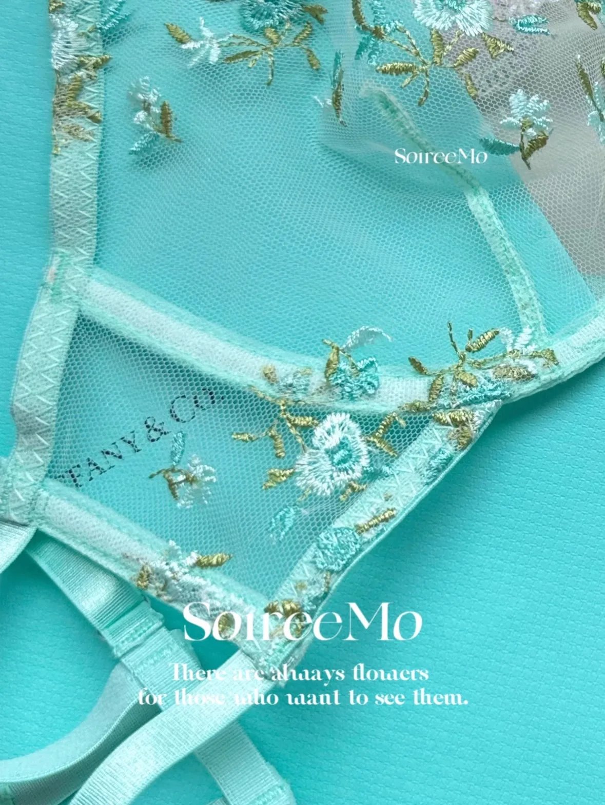 Kawaii Japanese Lingerie Set Sheer Tulle, Pink Floral Embroidery Bra Bralette, Sexy Pure Matching Set BANERDANNI Sexy Tushy Bras