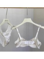 YUQI French Luxury Silk Bra for Small Bust Women, Adjustable Slimming Bralette & Panty Set,Comfort Sexy Sheer Lingerie set bra - Image 2