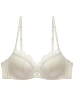 YUQI French Luxury Silk Bra for Small Bust Women, Adjustable Slimming Bralette & Panty Set,Comfort Sexy Sheer Lingerie set bra - Image 6
