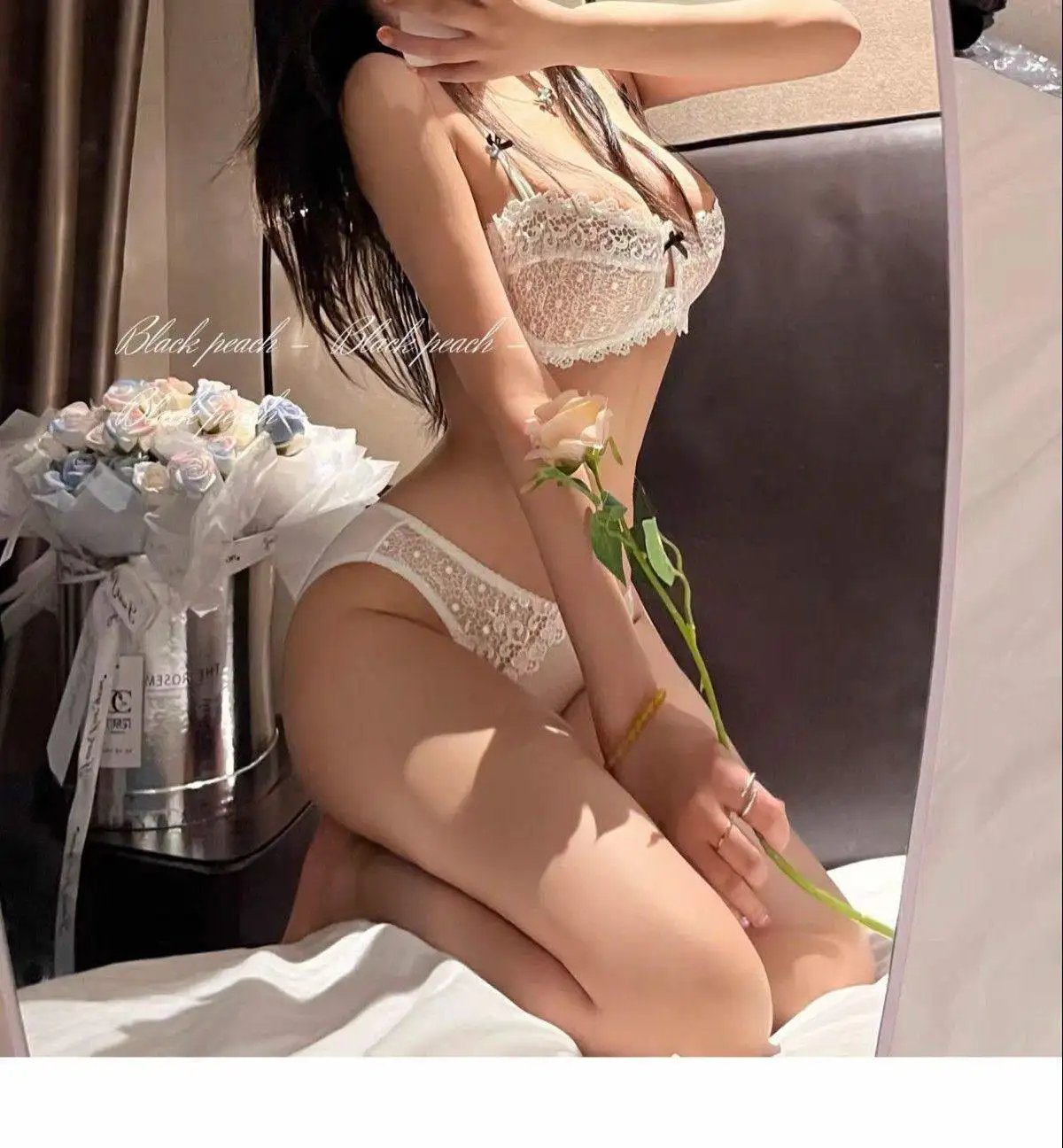 New Arrival Sweet Spicy Lace Lingerie Set Ultra Thin Half Cup Push Up Bra Soft Underwire Anti Sag Comfortable Women Wear