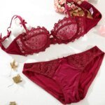 New Arrival Sweet Spicy Lace Lingerie Set Ultra Thin Half Cup Push Up Bra Soft Underwire Anti Sag Comfortable Women Wear - Image 2