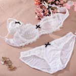 New Arrival Sweet Spicy Lace Lingerie Set Ultra Thin Half Cup Push Up Bra Soft Underwire Anti Sag Comfortable Women Wear