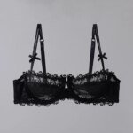 New Arrival Sweet Spicy Lace Lingerie Set Ultra Thin Half Cup Push Up Bra Soft Underwire Anti Sag Comfortable Women Wear - Image 5