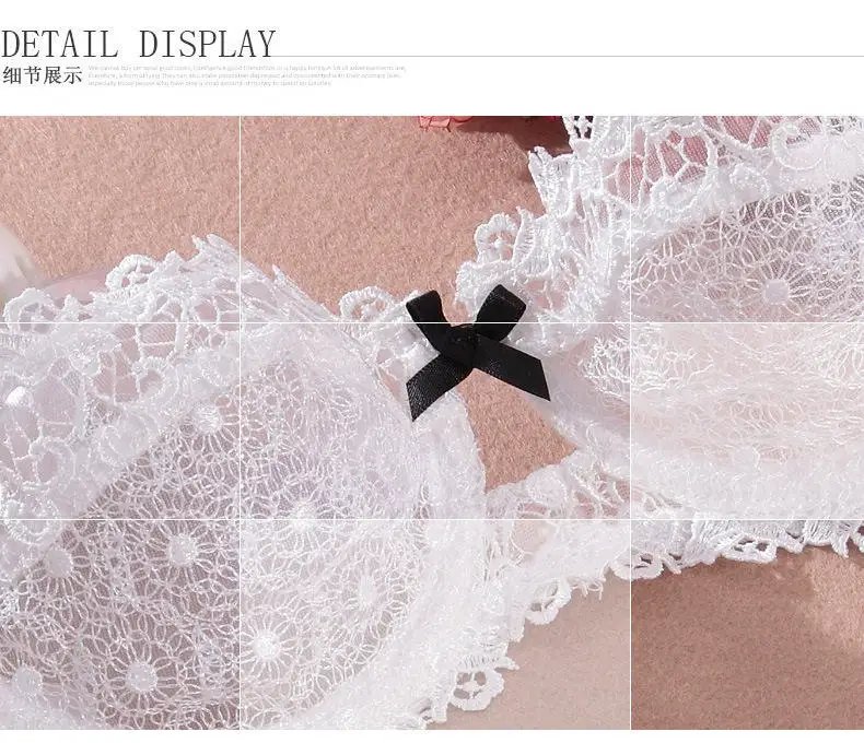New Arrival Sweet Spicy Lace Lingerie Set Ultra Thin Half Cup Push Up Bra Soft Underwire Anti Sag Comfortable Women Wear