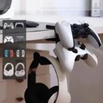 3-in-1 Headset & Controller Stand w/ Adjustable Clamp, Rotating Arm & Cable Management. Gaming Headphone & Controller Holder - Image 5