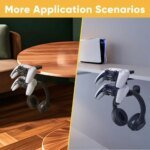 3-in-1 Headset & Controller Stand w/ Adjustable Clamp, Rotating Arm & Cable Management. Gaming Headphone & Controller Holder - Image 6