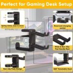 3-in-1 Headset & Controller Stand w/ Adjustable Clamp, Rotating Arm & Cable Management. Gaming Headphone & Controller Holder - Image 3
