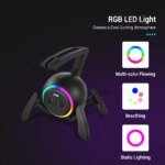 Mouse Bungee Mouse Cable Holder Cord Clip Wire Organizer Flexible For Mice Playing Esports Gaming With 3 USB Ports And RGB Light - Image 2
