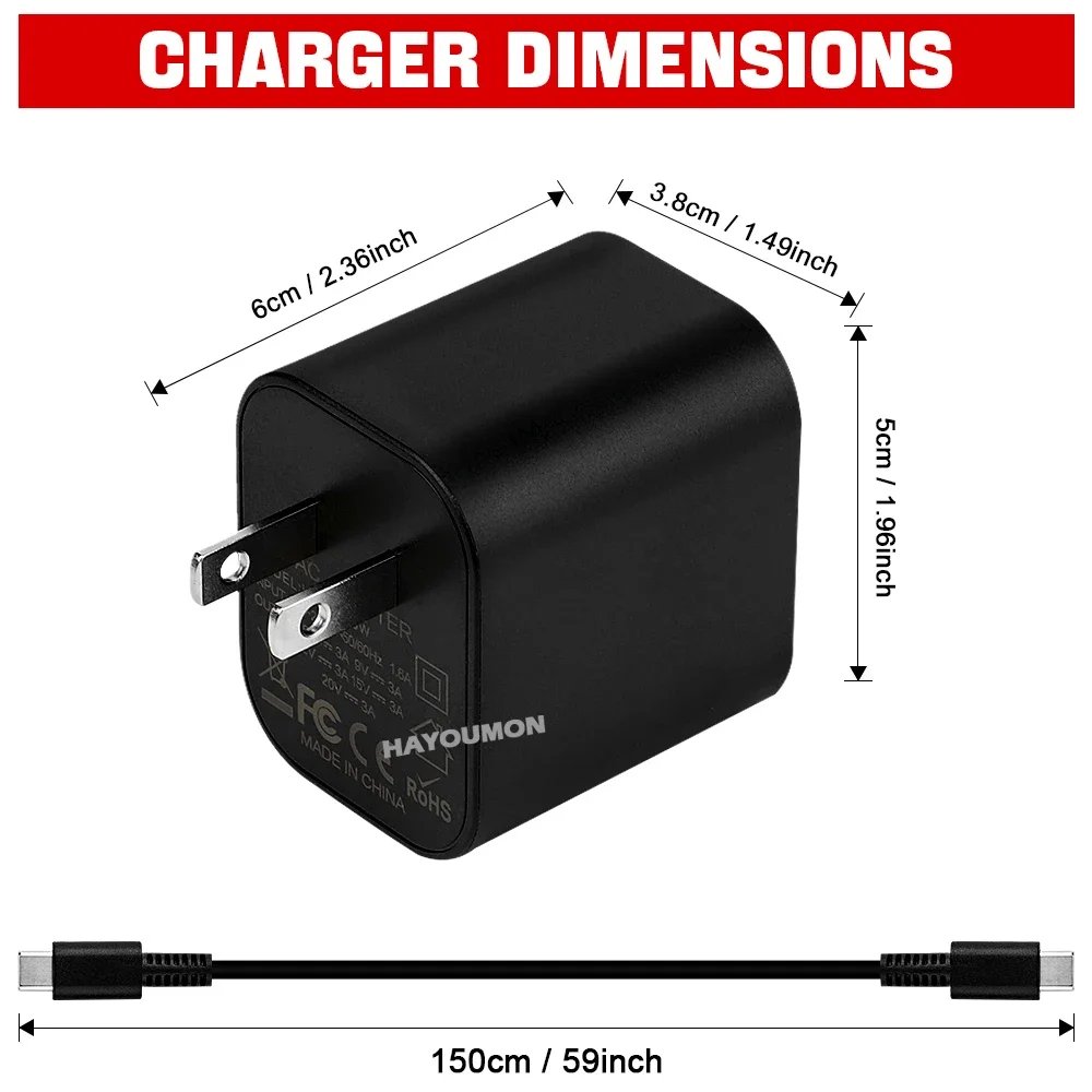 UK US EU 60W Type-C AC Adapter For Switch 2 Fast Charger Power Supply Supports TV Dock Mode Wall Charger Gaming Accessories